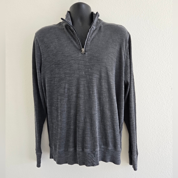 Faherty Other - Faherty Sun washed Slub Quarter Zip Top Pullover Sweater Size Medium New no Tag